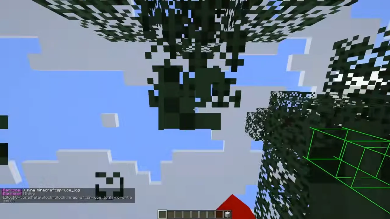 Through-block visibility in-game